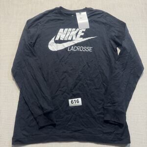 NIKE Boys L-L-G LACROSE Black Tee Sz L Brand New